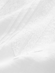 White Lace Detail Short Sleeve Blouse - Image 8 of 8