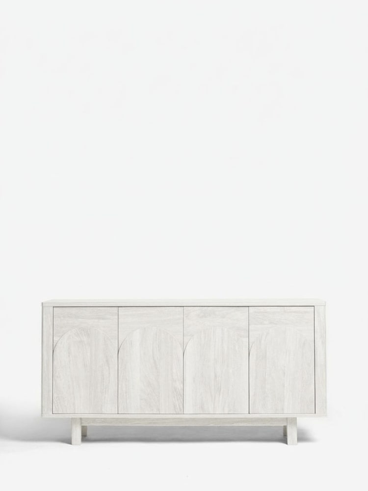 White Arches Mango Wood Effect Large Sideboard - Image 2 of 4