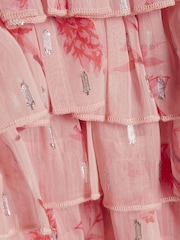 River Island Pink Chiffon Hem Rara Dress - Image 4 of 4