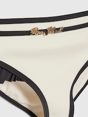 River Island Cream Asymmetric 3D Bow Bikini - Image 3 of 4