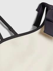 River Island Cream Asymmetric 3D Bow Bikini - Image 4 of 4