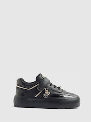 River Island Black Monogram Charm Trainers - Image 1 of 5