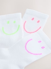 أبيض - حزمة من 3 جوارب بارتفاع الكاحل بنعل مبطن غني بالقطن - صورة 2 من 3