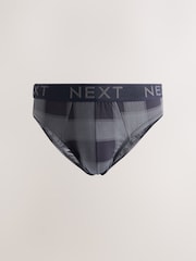 Orange Check Print 5 Pack Cotton Rich Briefs - Image 2 of 10