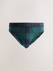 Orange Check Print 5 Pack Cotton Rich Briefs - Image 6 of 10