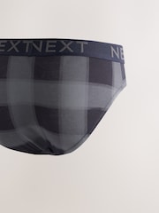 Orange Check Print 5 Pack Cotton Rich Briefs - Image 8 of 10