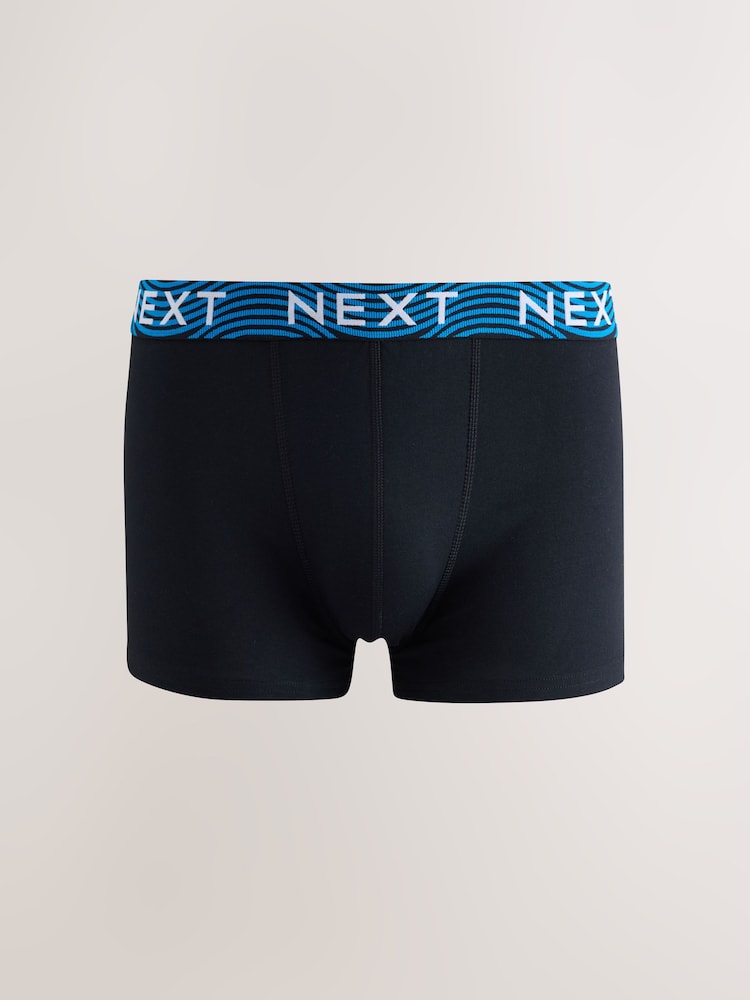 Black Bright Pattern Waistband Hipster Cotton Rich Boxers 5 Pack - Image 2 of 10