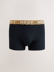 Black Bright Pattern Waistband Hipster Cotton Rich Boxers 5 Pack - Image 3 of 10