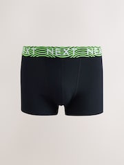 Black Bright Pattern Waistband Hipster Cotton Rich Boxers 5 Pack - Image 4 of 10