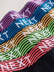 Black Bright Pattern Waistband Hipster Cotton Rich Boxers 5 Pack - Image 9 of 10