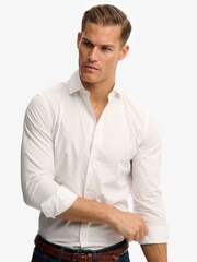 Superdry White Classic Tailored Long Sleeve Shirt - Image 1 of 5