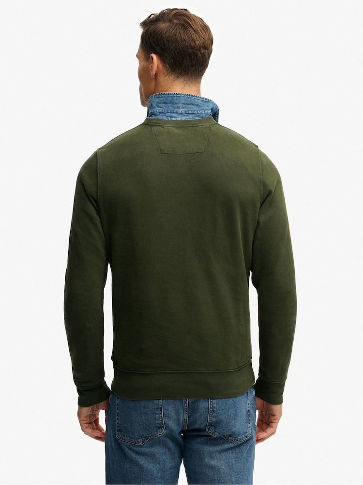 Superdry Green Classic Essential Sweatshirt - Image 2 of 5 Superdry Green Classic Essential Sweatshirt - Image 2 of 5