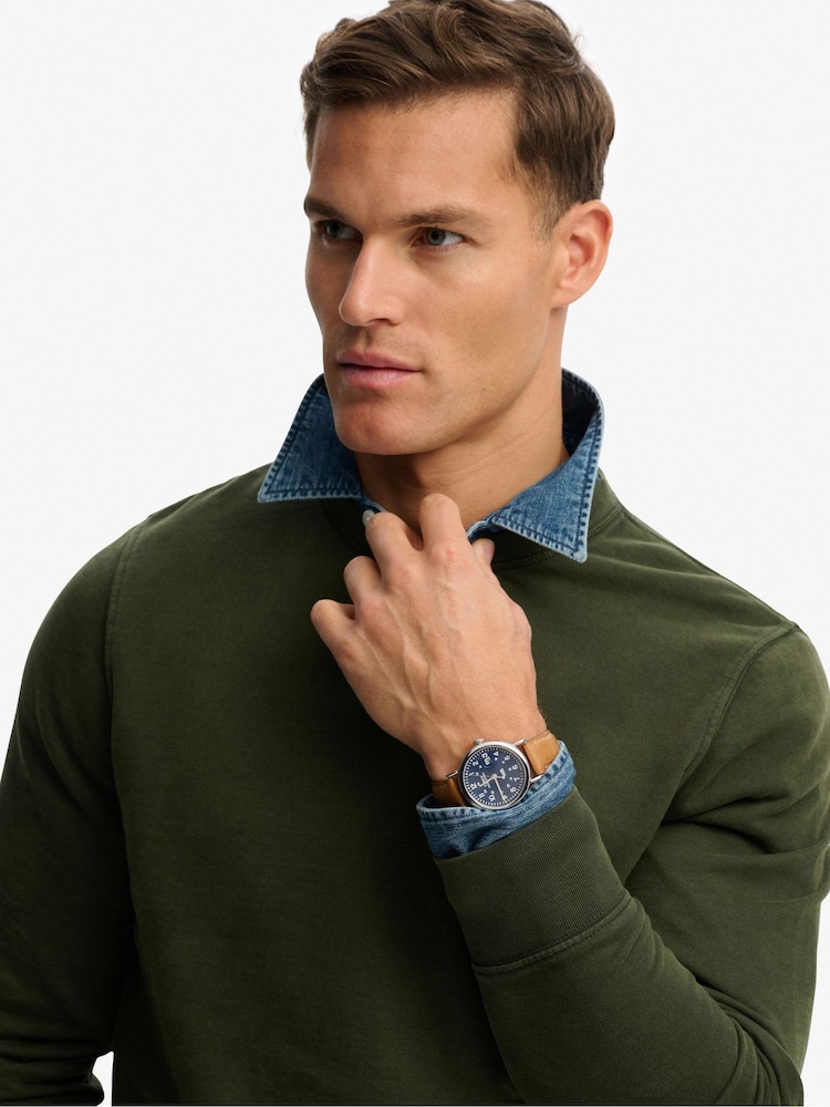 Superdry Green Classic Essential Sweatshirt - Image 5 of 5 Superdry Green Classic Essential Sweatshirt - Image 5 of 5