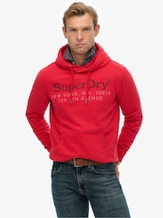 Superdry Red New York Venue Hoodie - Image 1 of 6