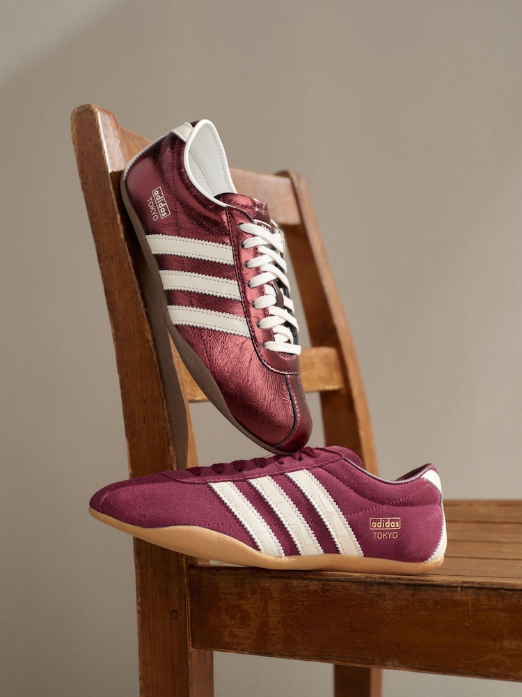 adidas Originals Maroon Red Tokyo Trainers - Image 1 of 10