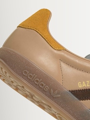 adidas Originals Beige Gazelle Indoor Trainers - Image 8 of 9