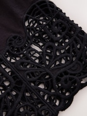 Black Sleeveless Cutwork Detail Top - Image 7 of 8