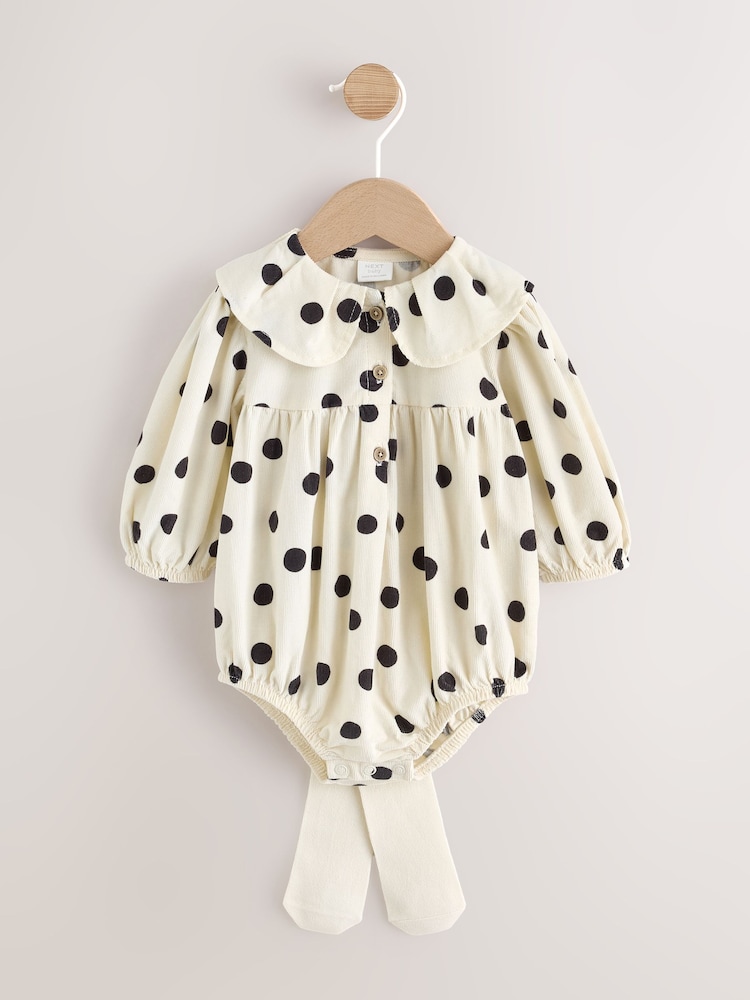Punto monocromático - Baby Romper And Tights 2 Piece Set (0mths-2yrs) - Imagen 1 de 6 Punto monocromático - Baby Romper And Tights 2 Piece Set (0mths-2yrs) - Imagen 1 de 6
