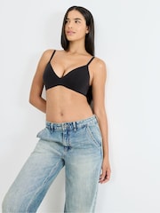 Melns - Sloggi ZERO Feel Pure THE UP Push Up Bra - Attēls 3 no 6