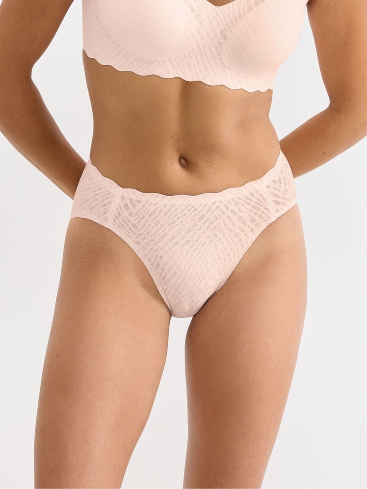 Sloggi Pink ZERO Feel Bliss High Leg Knickers - Image 1 of 6 Sloggi Pink ZERO Feel Bliss High Leg Knickers - Image 1 of 6