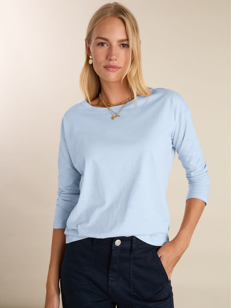 Baukjen Blue Montrose Cotton Relaxed Top - Image 1 of 3