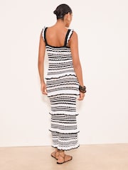 Lipsy Monochrome Crochet Maxi Dress - Image 5 of 5