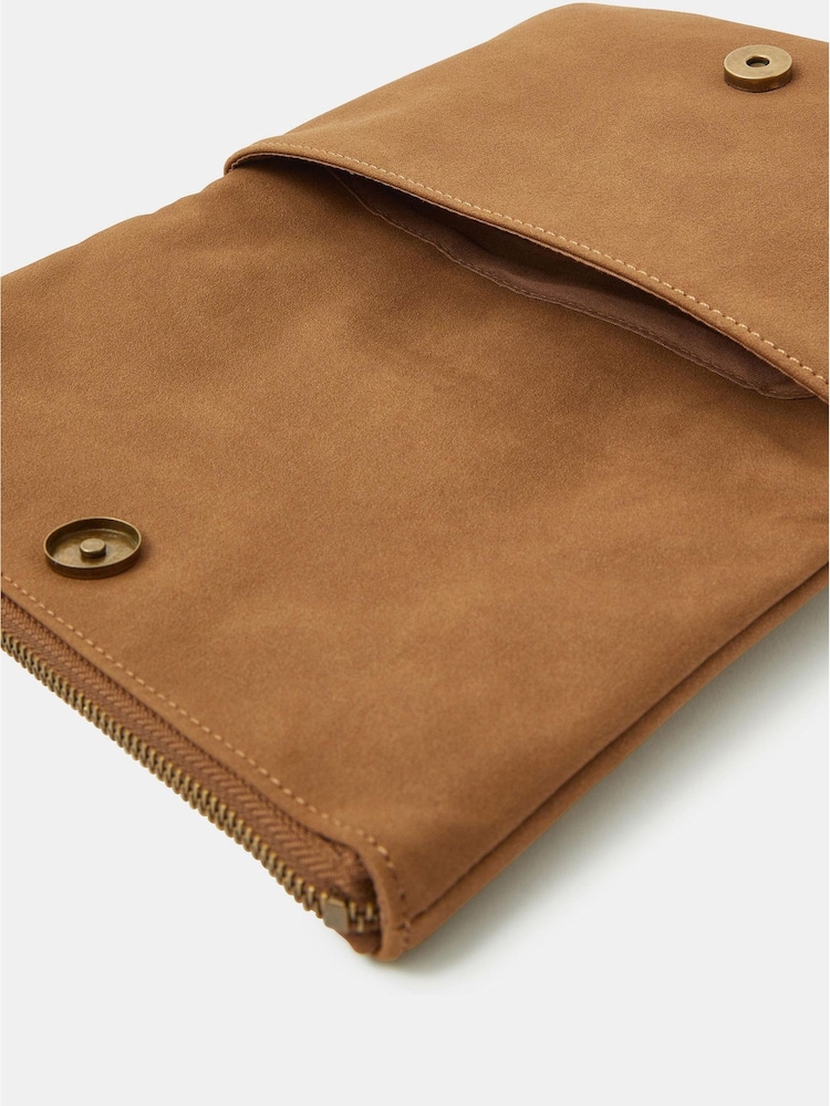 Accessorize Brown Fold Over Zip Western Cross-Body Bag - Image 2 of 2
