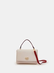 Accessorize Cream Double Heart Cross-Body Handbag - Image 1 of 2