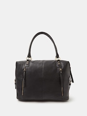 Accessorize Black Double Zip Front Shoulder Bag - Image 1 of 2