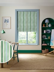 Bluebellgray Seaglass Seaside Stripe Made to Measure Blinds - Image 1 of 6