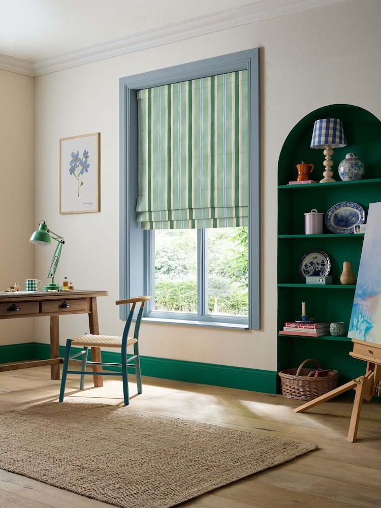 Bluebellgray Seaglass Seaside Stripe Made to Measure Blinds - Image 2 of 6