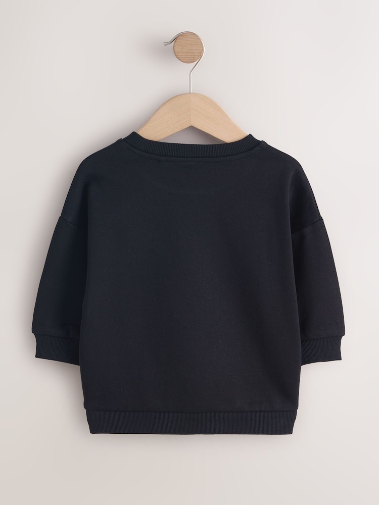 Negro con oso - Printed Sweatshirt (3mths-7yrs) - Imagen 2 de 4