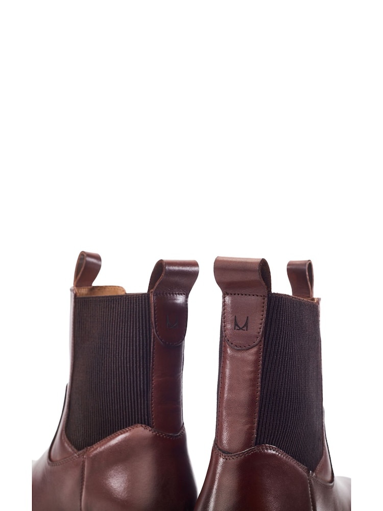 Moda in Pelle Brown Mbymoda Olliia Ribbed Elastic Block Heel Boot - Image 4 of 4 Moda in Pelle Brown Mbymoda Olliia Ribbed Elastic Block Heel Boot - Image 4 of 4