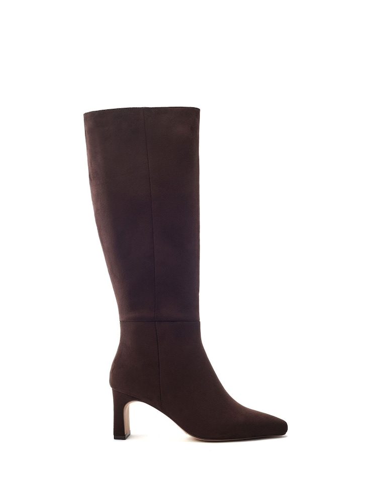 Moda in Pelle Brown Santi Knee-High Boots With Soft Square Toe - Image 1 of 4 Moda in Pelle Brown Santi Knee-High Boots With Soft Square Toe - Image 1 of 4