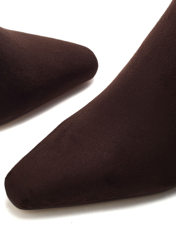 Moda in Pelle Brown Santi Knee-High Boots With Soft Square Toe - Image 4 of 4 Moda in Pelle Brown Santi Knee-High Boots With Soft Square Toe - Image 4 of 4