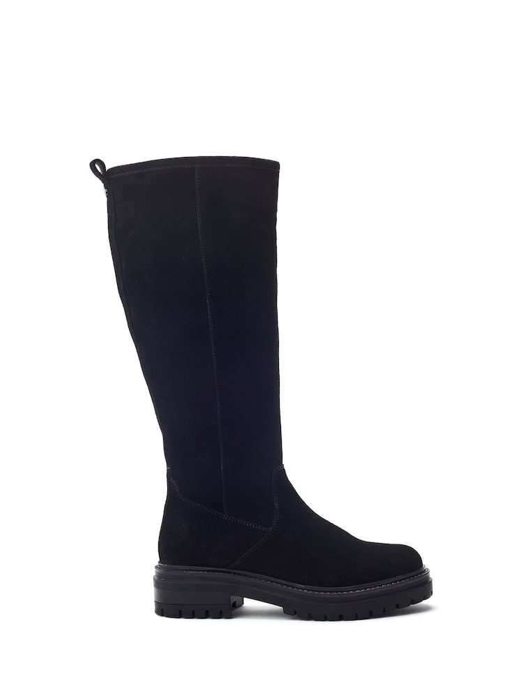Moda in Pelle Black Rakeela Chunky Sole Long Boots - Image 1 of 4