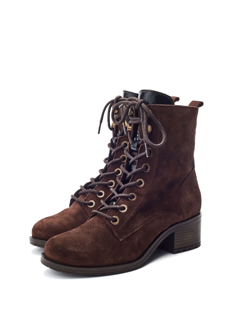 Moda in Pelle Light Brown Wide Fit Bezzy Lace Up Casual Boots - Image 2 of 4