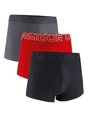Under Armour Grey Performance Tech 6inch Boxers 3 Pack - Image 1 of 5