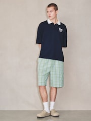 Grün - EDIT Madras Check Drawstring Shorts - Bild 2 von 8