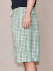 Grün - EDIT Madras Check Drawstring Shorts - Bild 4 von 8