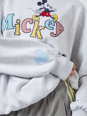 Skinnydip Grey Disney Mickey Gingham Sweatshirt - Image 4 of 4