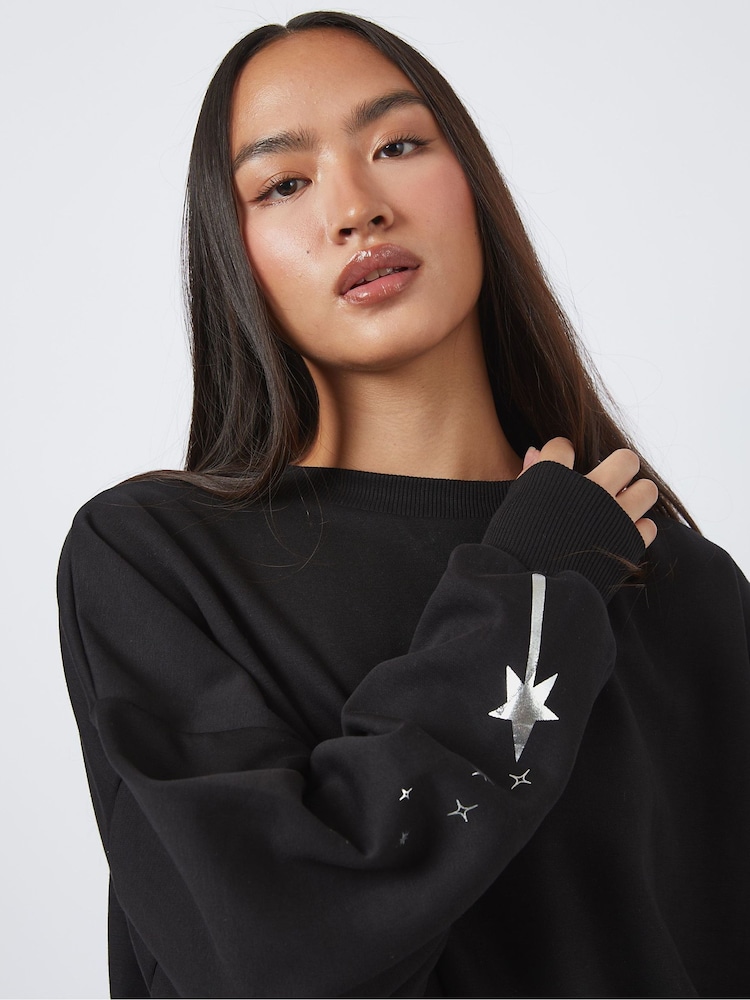 Skinnydip Black Disney Silver Foil Castle Sweatshirt - Image 4 of 4 Skinnydip Black Disney Silver Foil Castle Sweatshirt - Image 4 of 4