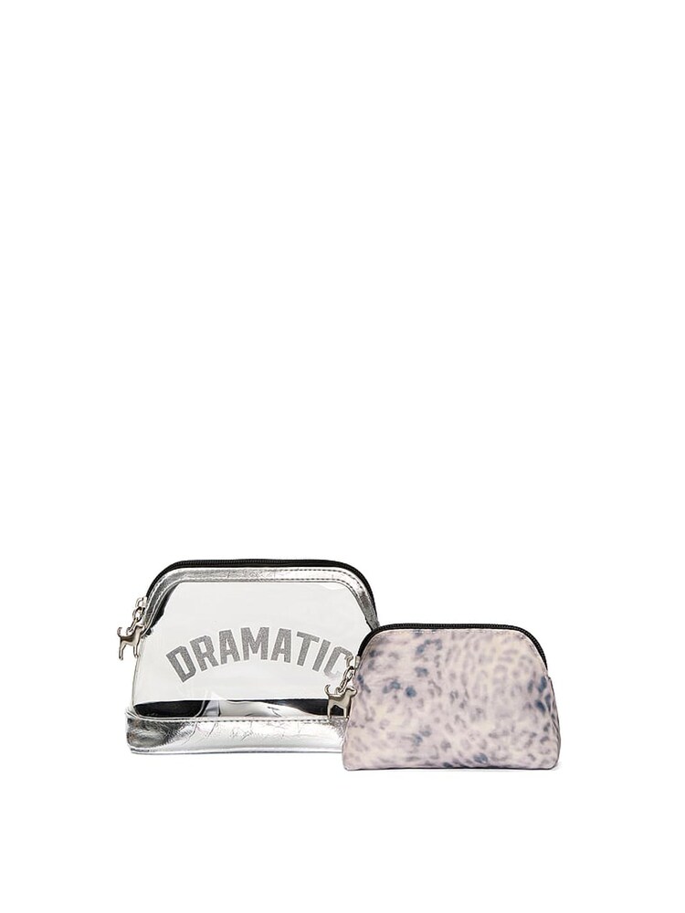 Victoria's Secret Pink Leopard Brown 2 Piece Makeup Bag - Image 1 of 2