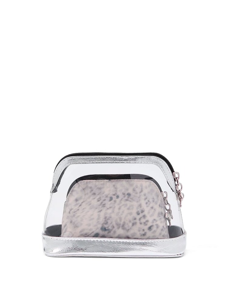 Victoria's Secret Pink Leopard Brown 2 Piece Makeup Bag - Image 2 of 2