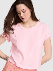 Victoria's Secret Pink Coconut Pink Pocket Detail Pyjama Top - Image 1 of 2