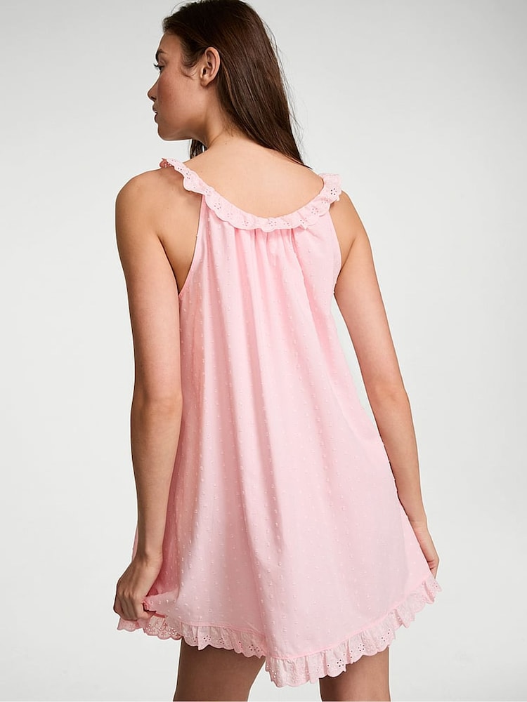 Victoria's Secret Angel Pink Polka Dot Short Slip Dress - Image 2 of 2