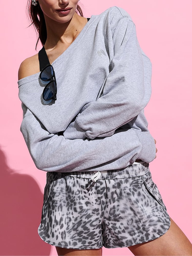 Victoria's Secret Medium Heather Grey Terry Boatneck Sweatshirt - Image 3 of 3