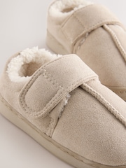 Neutral Warm Lined Touch Fastening Cupsole Slippers - Image 4 of 5