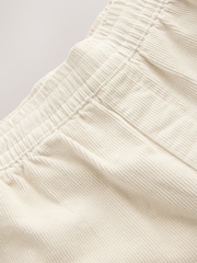 Ecru EDIT Corduroy Drawstring Waist Shorts - Image 7 of 8