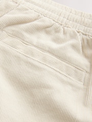 Ecru EDIT Corduroy Drawstring Waist Shorts - Image 8 of 8